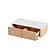 Wynter White Marble Top Coffee Table w/Oak Veneer & Solid Rubber Wood Frame by BH Furniture