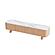 Wynter White Marble Top TV Stand w/Oak Veneer & Solid Rubber Wood Frame by BH Furniture