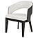 Leandro Upholstered Dining Arm Chair - Cream (Set of 2) by Coaster