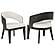 Leandro Upholstered Dining Arm Chair - Cream (Set of 2) by Coaster