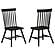 Andrews Windsor Spindle Back Dining Side Chair - Black (Set of 2) by Coaster