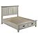 Franco Wood Queen Storage Panel Bed - Distressed White by Coaster