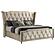 Lorient Eastern King Led Upholstered Bed - Ivory & Camel by Coaster