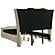 Lorient Queen Led Upholstered Wingback Bed - Ivory & Camel by Coaster