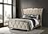 Lorient Queen Led Upholstered Wingback Bed - Ivory & Camel by Coaster