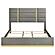 Ines 52" Fabric Upholstered Eastern King Panel Bed - Grey by Coaster