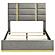 Ines 52" Fabric Upholstered Queen Panel Bed - Grey by Coaster