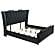 Lorient Eastern King Bed LED Upholstered Wingback Bed - Black by Coaster