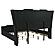 Lorient Eastern King Bed LED Upholstered Wingback Bed - Black by Coaster