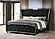 Lorient Eastern King Bed LED Upholstered Wingback Bed - Black by Coaster