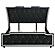 Lorient Eastern King Bed LED Upholstered Wingback Bed - Black by Coaster