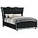 Lorient Queen LED Upholstered Wingback Bed - Black by Coaster
