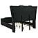 Lorient Queen LED Upholstered Wingback Bed - Black by Coaster