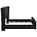 Lorient Queen LED Upholstered Wingback Bed - Black by Coaster