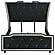 Lorient Queen LED Upholstered Wingback Bed - Black by Coaster