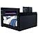 Tisdall Eastern King Flame Visualizer Wingback TV Bed - Black by Coaster