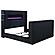 Tisdall Eastern King Flame Visualizer Wingback TV Bed - Black by Coaster