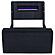 Tisdall Eastern King Flame Visualizer Wingback TV Bed - Black by Coaster