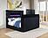 Tisdall Eastern King Flame Visualizer Wingback TV Bed - Black by Coaster