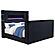 Tisdall Eastern King Flame Visualizer Wingback TV Bed - Black by Coaster