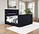 Tisdall California King Flame Visualizer TV Bed - Black by Coaster