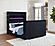 Tisdall Queen Flame Visualizer Wingback TV Bed - Black by Coaster