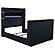 Tisdall Queen Flame Visualizer Wingback TV Bed - Black by Coaster