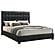 Medley Genuine Leather Eastern King Platform Bed - Black by Coaster