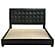 Medley Genuine Leather Eastern King Platform Bed - Black by Coaster