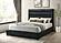 Medley Genuine Leather Eastern King Platform Bed - Black by Coaster