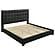 Medley Genuine Leather Eastern King Platform Bed - Black by Coaster
