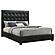 Medley Genuine Leather Queen Panel Platform Bed - Black by Coaster