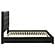 Medley Genuine Leather Queen Panel Platform Bed - Black by Coaster