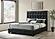 Medley Genuine Leather Queen Panel Platform Bed - Black by Coaster