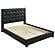 Medley Genuine Leather Queen Panel Platform Bed - Black by Coaster