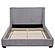 Rennes Upholstered Eastern King Wingback Platform Bed - Grey by Coaster