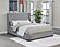 Rennes Upholstered Eastern King Wingback Platform Bed - Grey by Coaster