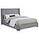 Rennes Upholstered Queen Wingback Platform Bed - Grey by Coaster
