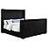 Centergrove Upholstered Eastern King Wingback TV Bed - Black by Coaster