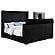 Centergrove Upholstered Eastern King Wingback TV Bed - Black by Coaster
