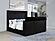 Centergrove Upholstered Eastern King Wingback TV Bed - Black by Coaster