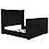 Centergrove Upholstered California King Wingback TV Bed - Black by Coaster