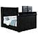 Centergrove Upholstered Queen Wingback TV Bed - Black by Coaster