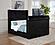 Centergrove Upholstered Queen Wingback TV Bed - Black by Coaster