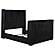 Centergrove Upholstered Queen Wingback TV Bed - Black by Coaster