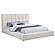 Dreux Upholstered Eastern King Panel Platform Bed - Cream by Coaster