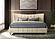 Evelyn Upholstered Eastern King Panel Platform Bed - Ivory by Coaster