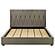 Delsea Upholstered Eastern King Platform Bed - Light Brown by Coaster