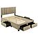 Wheatland 4-drawer Upholstered Full Storage Bed - Light Brown by Coaster