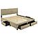 Wheatland 4-drawer Upholstered Eastern King Storage Bed - Brown by Coaster